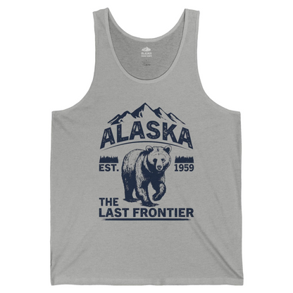 Alaska Bear Shirt Tank Top – Athletic Heather – Alaska Cruise Shirts