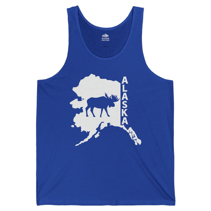 Alaska Moose Silhouette Shirt Tank Top – True Royal – Alaska Cruise Shirts