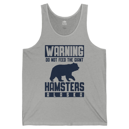 Funny Alaska Bear Giant Hamster Warning Sign Shirt for Travelers — Tank Top Tank Top – Athletic Heather – Alaska Cruise Shirts