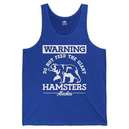 Funny Alaska Bear Warning Parody Do Not Feed the Giant Hamsters Shirt — Tank Top Tank Top – True Royal – Alaska Cruise Shirts