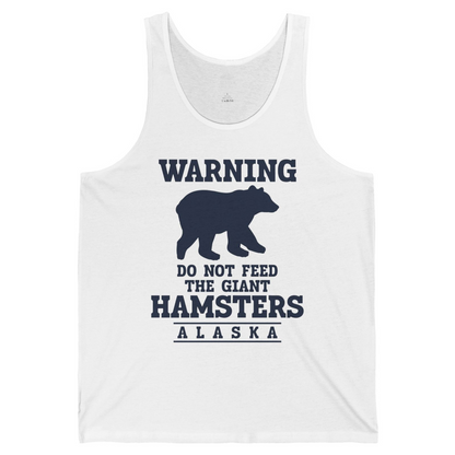 Funny Alaska Bear Warning tank top Tank Top – White – Alaska Cruise Shirts