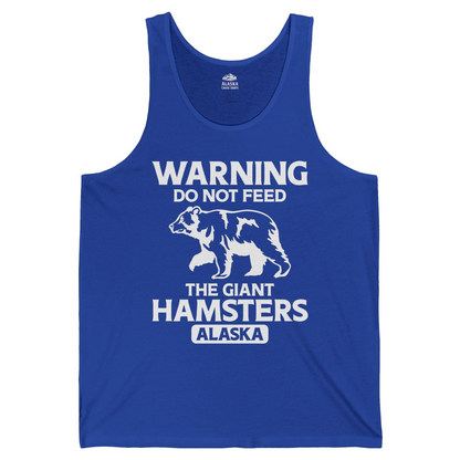 Warning Do Not Feed The Giant Hamsters Alaska Funny Bear Shirt — Tank Top Tank Top – True Royal – Alaska Cruise Shirts