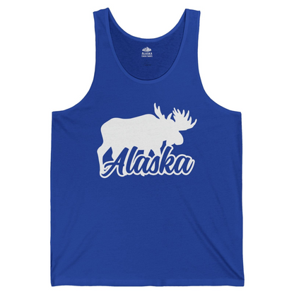 Alaska Moose Wildlife Silhouette Shirt Tank Top – True Royal – Alaska Cruise Shirts