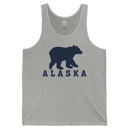 Alaska Bear Silhouette Shirt Tank Top – Athletic Heather – Alaska Cruise Shirts