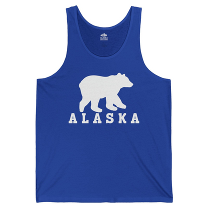 Alaska Bear Silhouette Shirt Tank Top – True Royal – Alaska Cruise Shirts