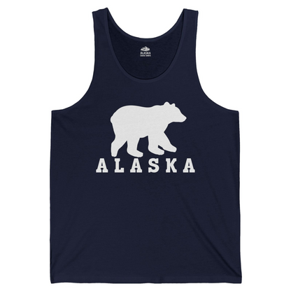 Alaska Bear Silhouette Shirt Tank Top – Navy – Alaska Cruise Shirts