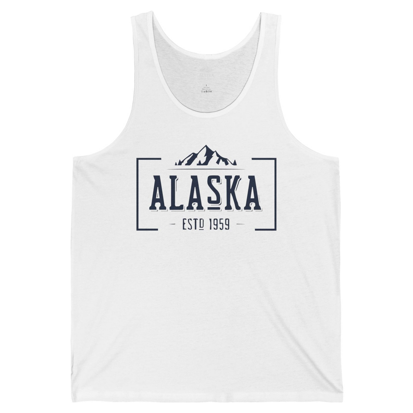 Vintage Alaska Estd 1959 Shirt Tank Top – White – Alaska Cruise Shirts