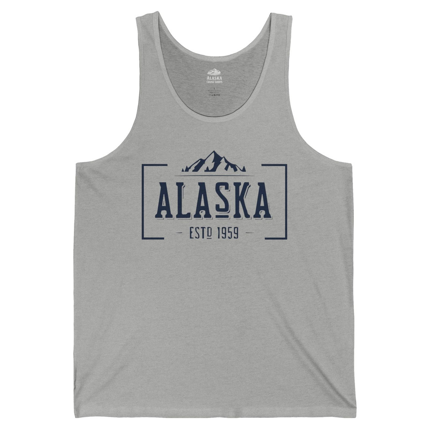 Vintage Alaska Estd 1959 Shirt Tank Top – Athletic Heather – Alaska Cruise Shirts
