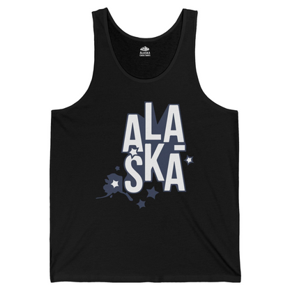 Alaska Stars Bold Typography Shirt Tank Top – Black – Alaska Cruise Shirts
