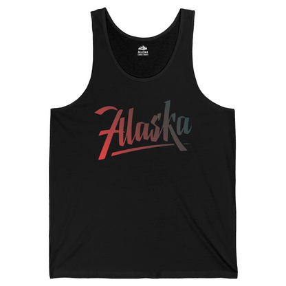 Alaska Script Wordmark Shirt Tank Top – Black – Alaska Cruise Shirts