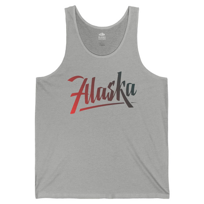 Alaska Script Wordmark Shirt Tank Top – Athletic Heather – Alaska Cruise Shirts