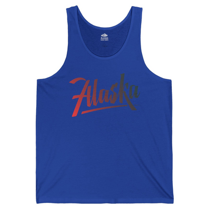 Alaska Script Wordmark Shirt Tank Top – True Royal – Alaska Cruise Shirts