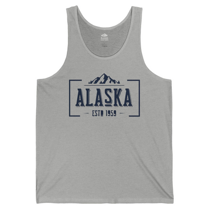 Alaska Mountain Vintage Shirt Tank Top – Athletic Heather – Alaska Cruise Shirts