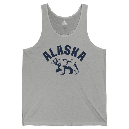 Alaska Bear Silhouette Wildlife Shirt Tank Top – Athletic Heather – Alaska Cruise Shirts
