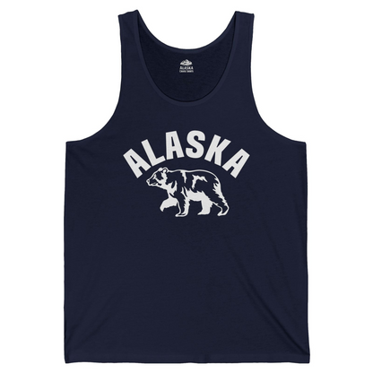 Alaska Bear Silhouette Wildlife Shirt Tank Top – Navy – Alaska Cruise Shirts