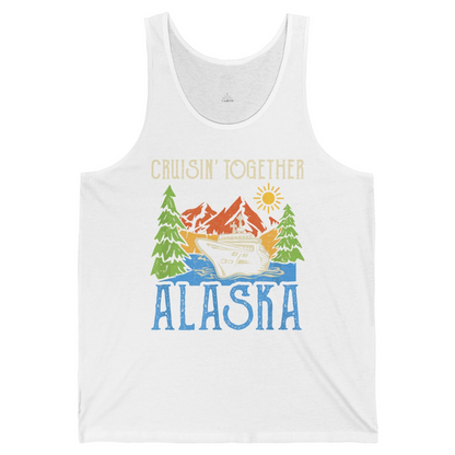 Alaska Cruise Adventure Nature Landscape Retro Family Shirt — Tank Top Tank Top – White – Alaska Cruise Shirts