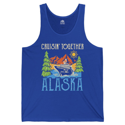 Alaska Cruise Adventure Nature Landscape Retro Family Shirt — Tank Top Tank Top – True Royal – Alaska Cruise Shirts