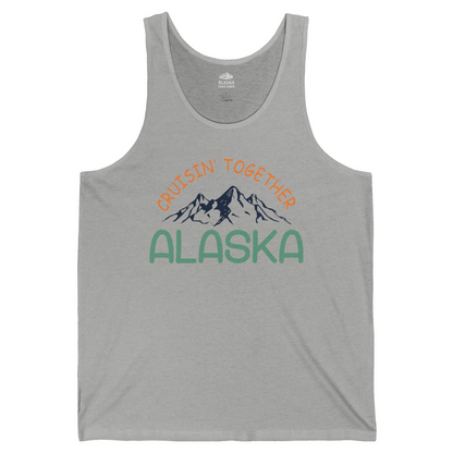 Cruisin Together Alaska Mountain Adventure Cruise Graphic Shirt — Tank Top Tank Top – Athletic Heather – Alaska Cruise Shirts