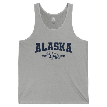 Vintage Alaska Bear Shirt Tank Top – Athletic Heather – Alaska Cruise Shirts
