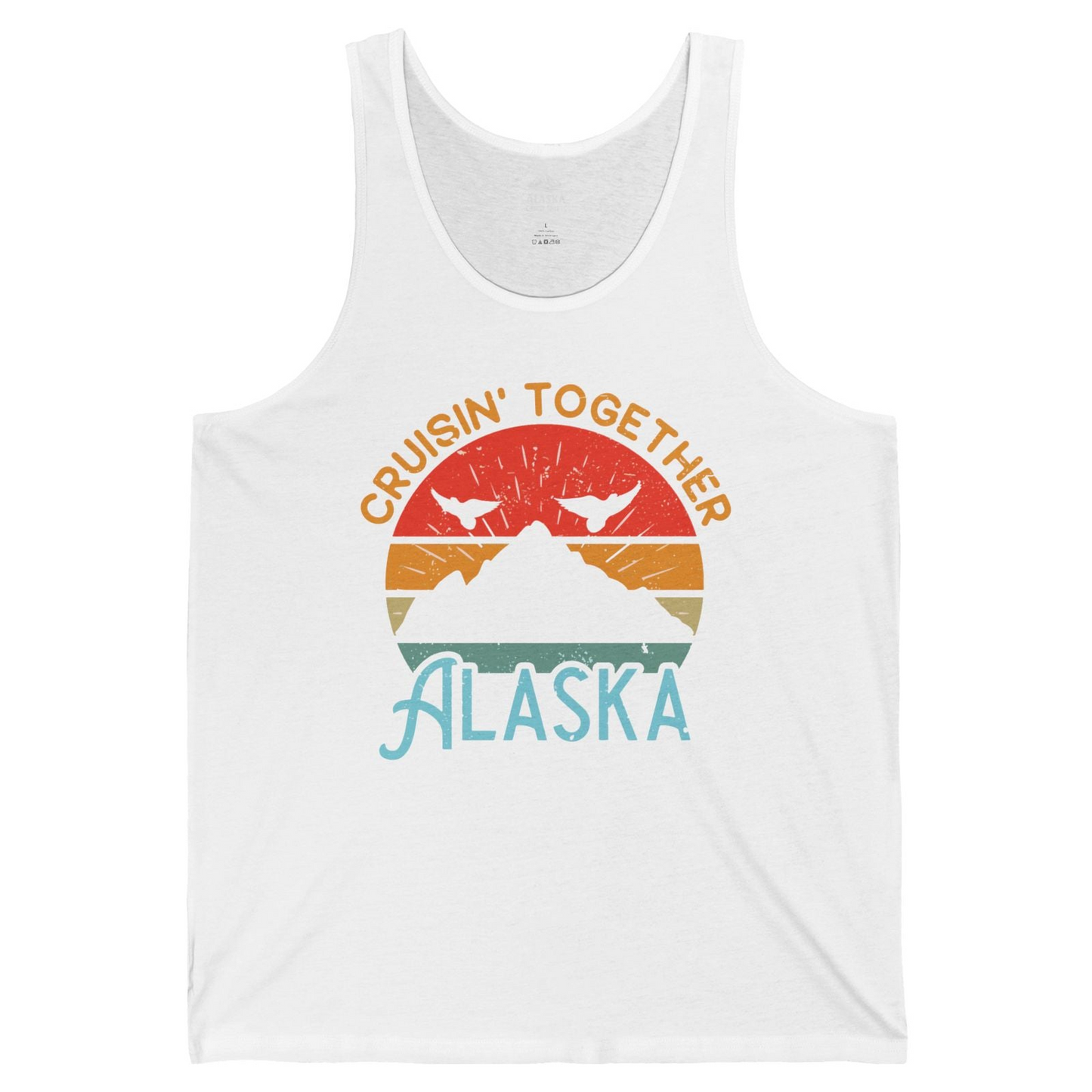 Retro Alaska Cruise Shirt Tank Top – White – Alaska Cruise Shirts