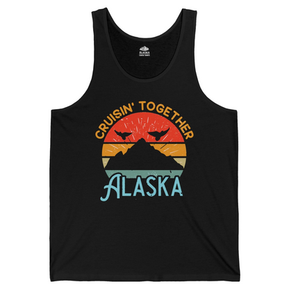 Retro Alaska Cruise Shirt Tank Top – Black – Alaska Cruise Shirts