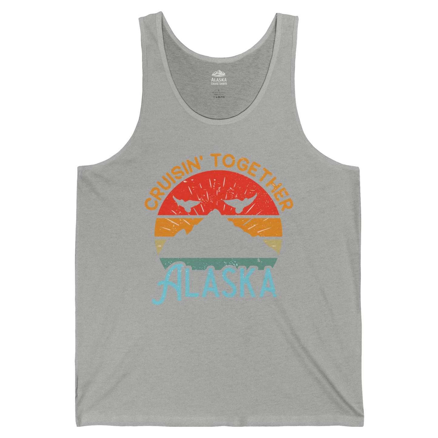 Retro Alaska Cruise Shirt Tank Top – Athletic Heather – Alaska Cruise Shirts