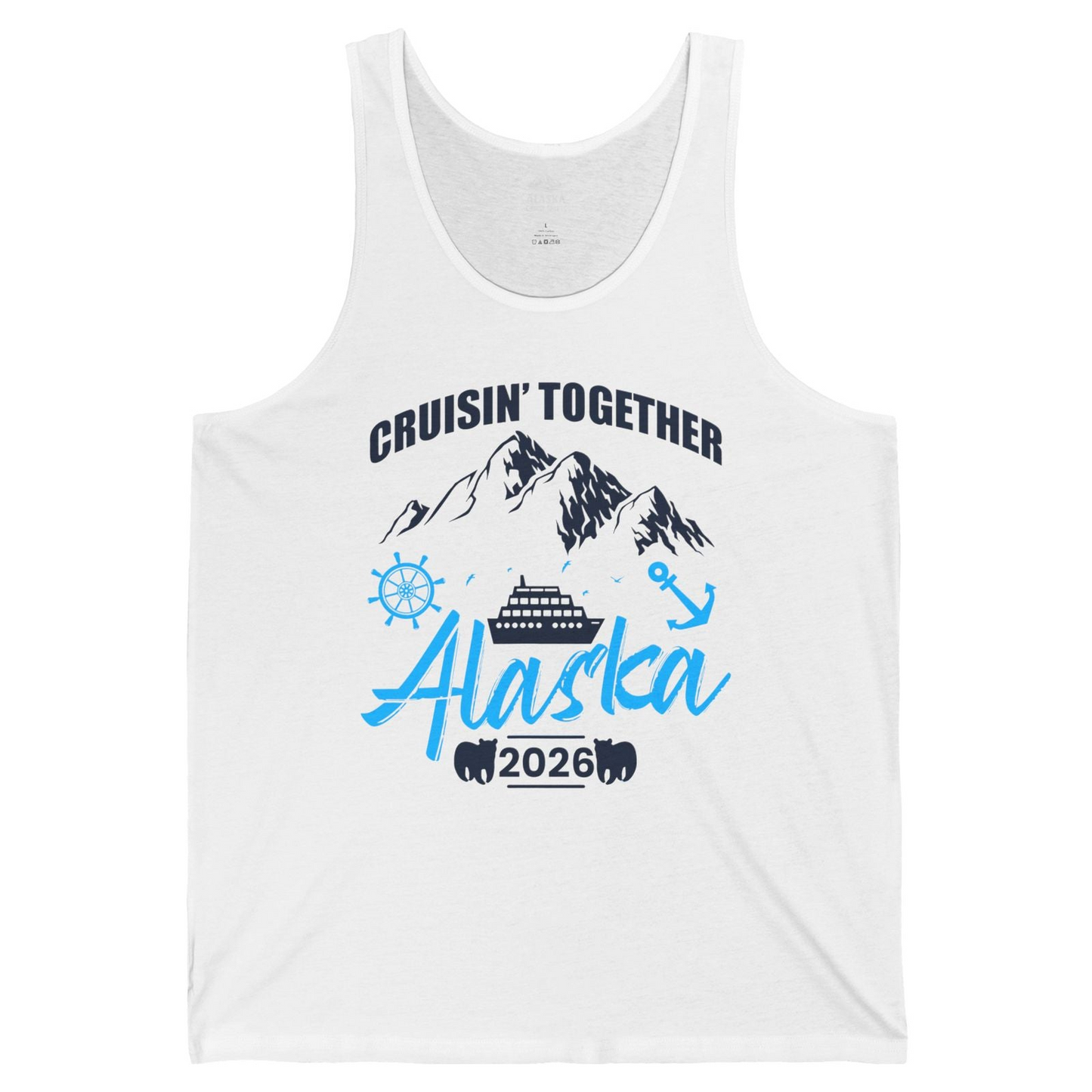 Alaska Cruise Group Adventure Shirt Tank Top – White – Alaska Cruise Shirts