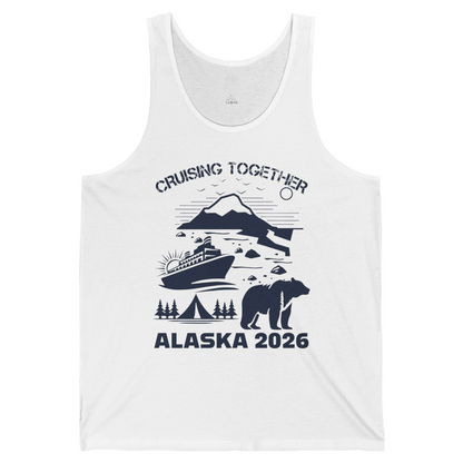 Alaska Cruise 2026 Family Adventure Bear Mountain Nature Shirt — Tank Top Tank Top – White – Alaska Cruise Shirts