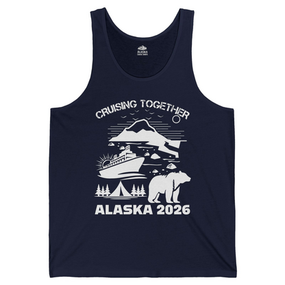 Alaska Cruise 2026 Family Adventure Bear Mountain Nature Shirt — Tank Top Tank Top – Navy – Alaska Cruise Shirts