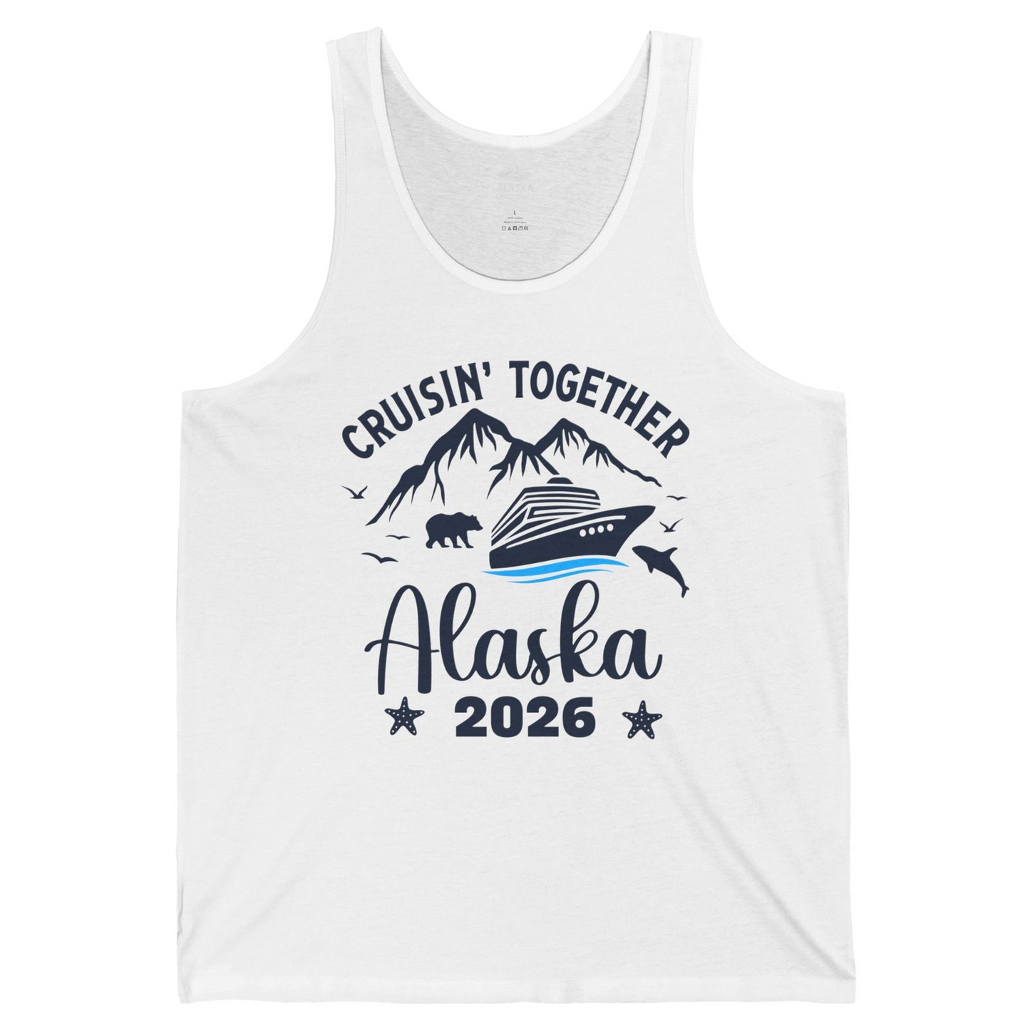 Alaska Cruise Adventure 2026 Shirt Tank Top – White – Alaska Cruise Shirts