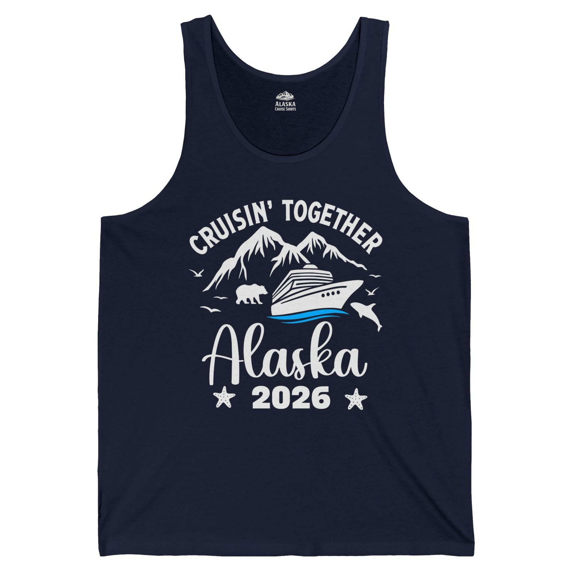 Alaska Cruise Adventure 2026 Shirt Tank Top – Navy – Alaska Cruise Shirts