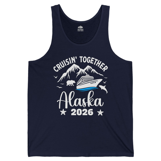 Alaska Cruise Adventure 2026 Shirt Tank Top – Navy – Alaska Cruise Shirts