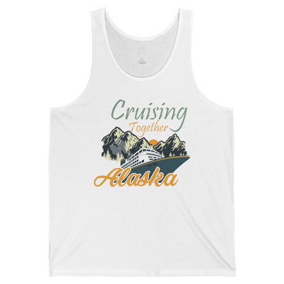 Cruising Together Alaska Mountains Family Alaska Cruise Adventure Shirt — Tank Top Tank Top – White – Alaska Cruise Shirts