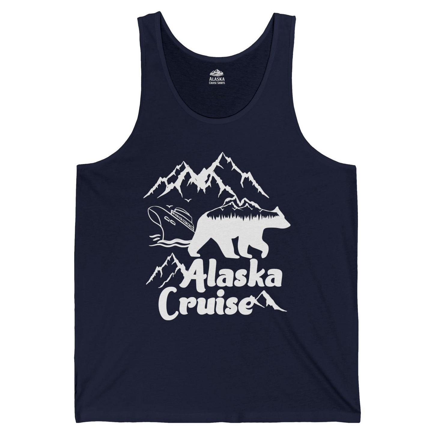 Alaska Cruise Shirt Tank Top – Navy – Alaska Cruise Shirts