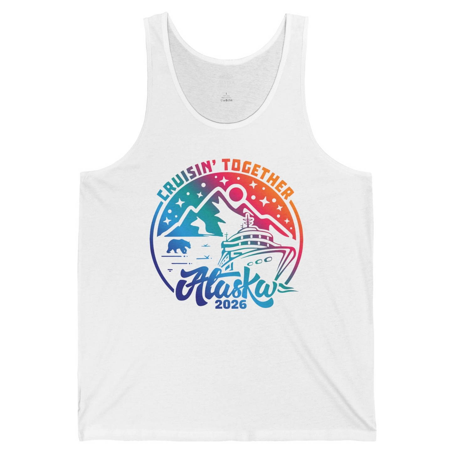 Alaska Cruise Adventure Mountains Wildlife Retro Family Group Shirt 2026 — Tank Top Tank Top – White – Alaska Cruise Shirts