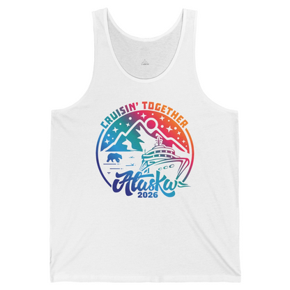 Alaska Cruise Adventure Mountains Wildlife Retro Family Group Shirt 2026 — Tank Top Tank Top – White – Alaska Cruise Shirts