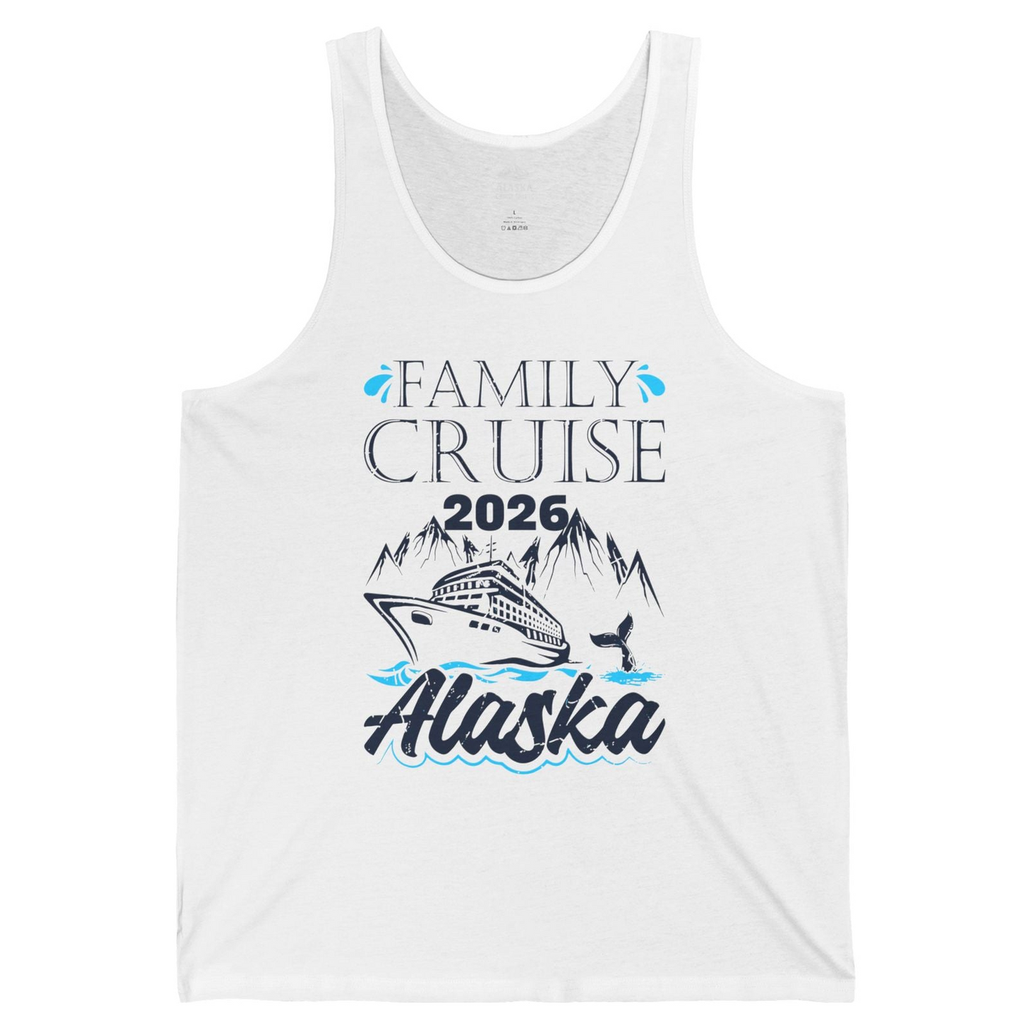 Alaska Family Cruise Shirt Tank Top – White – Alaska Cruise Shirts
