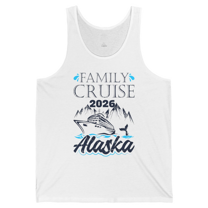 Alaska Family Cruise Shirt Tank Top – White – Alaska Cruise Shirts