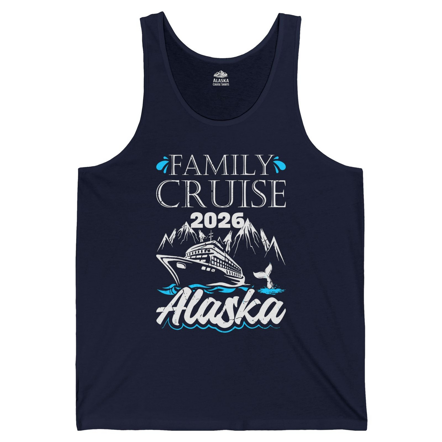 Alaska Family Cruise Shirt Tank Top – Navy – Alaska Cruise Shirts