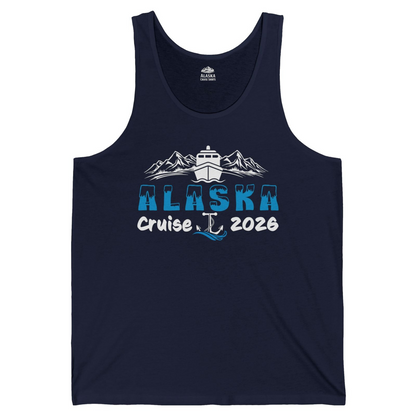 Alaska Cruise 2026 Shirt Tank Top – Navy – Alaska Cruise Shirts