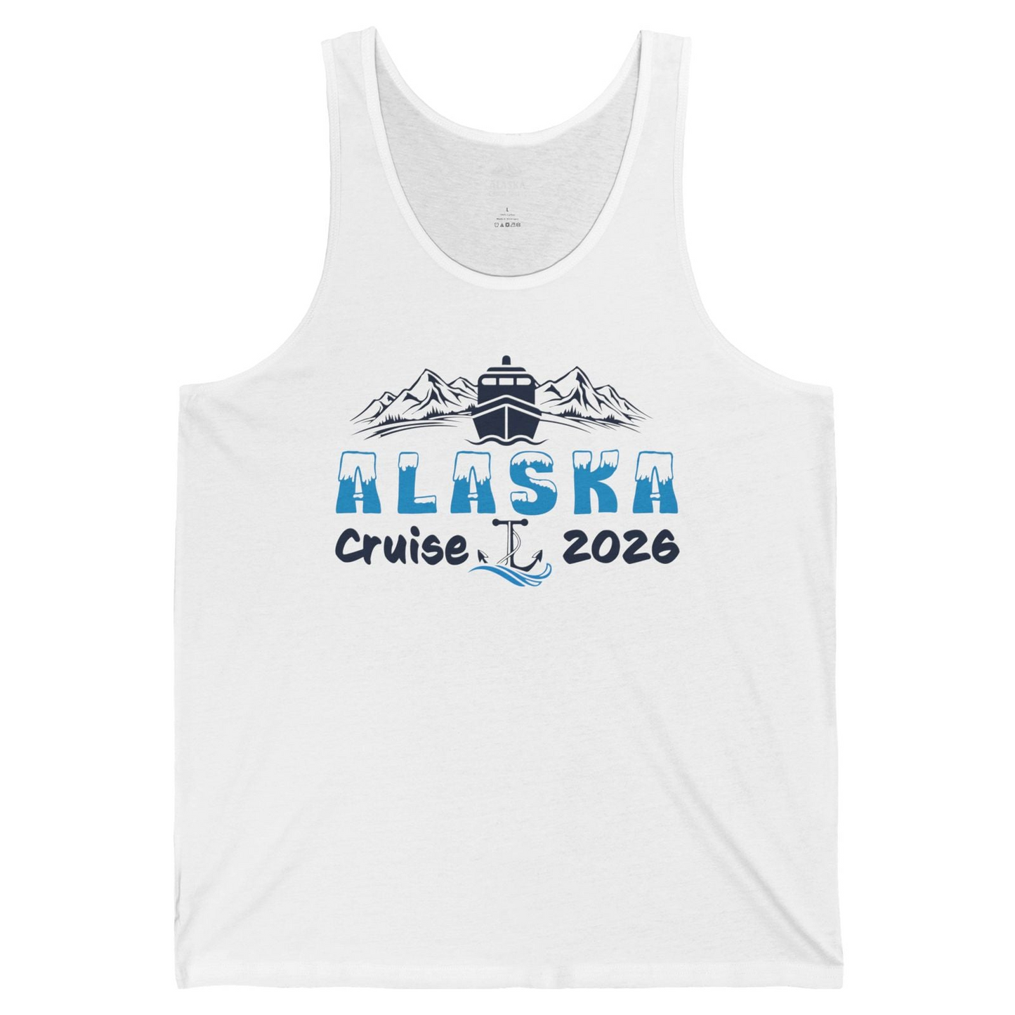 Alaska Cruise 2026 Shirt Tank Top – White – Alaska Cruise Shirts