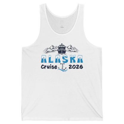 Alaska Cruise 2026 Shirt Tank Top – White – Alaska Cruise Shirts