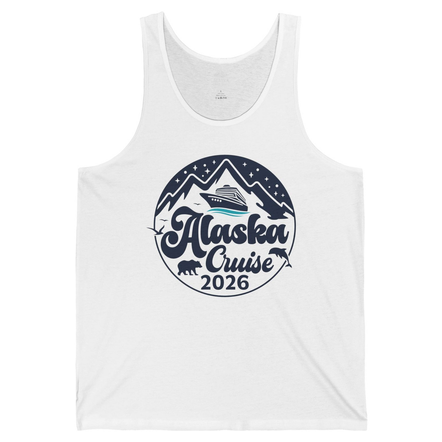 Alaska Cruise 2026 Shirt Tank Top – White – Alaska Cruise Shirts