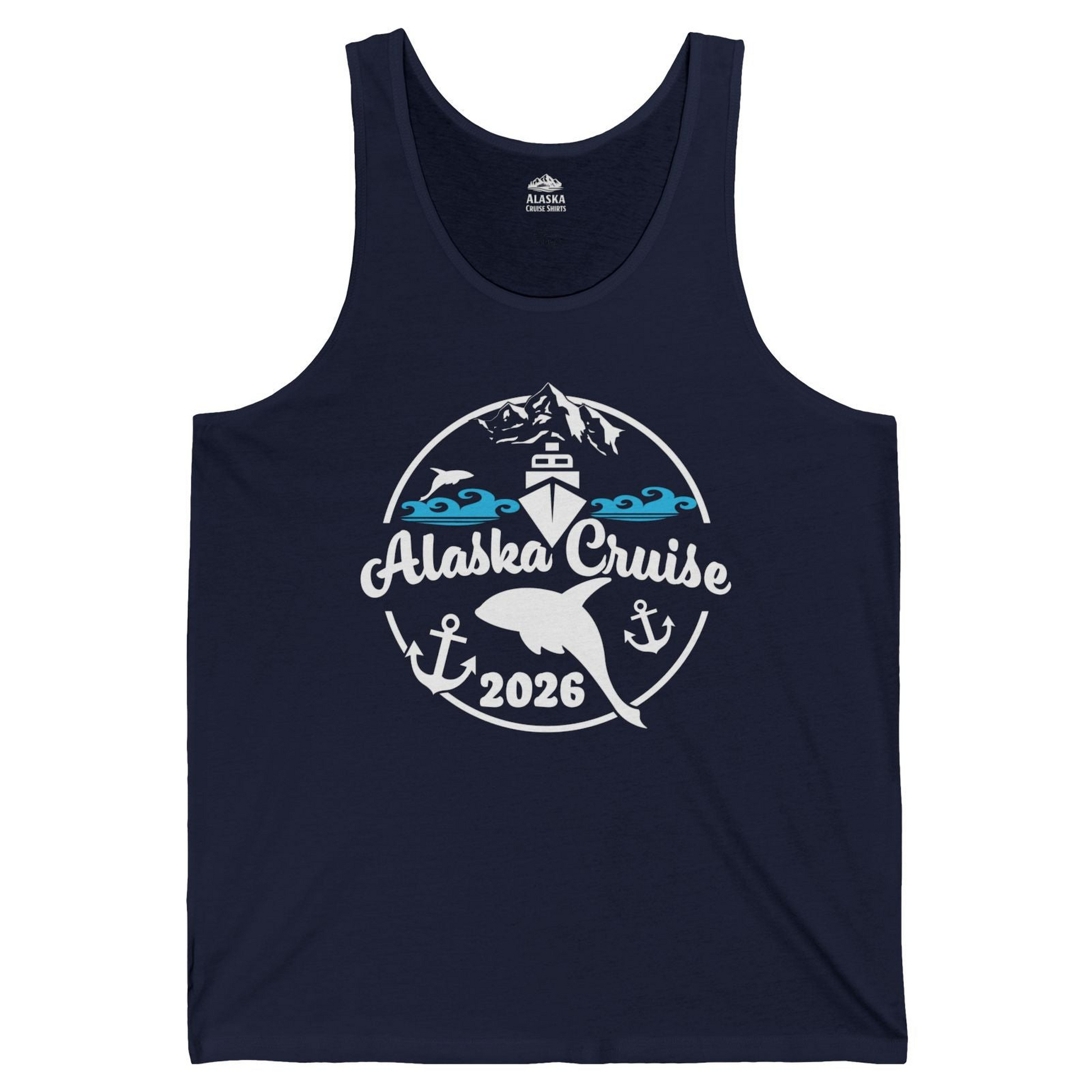 Alaska Cruise 2026 Shirt Tank Top – Navy – Alaska Cruise Shirts