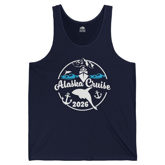 Alaska Cruise 2026 Shirt Tank Top – Navy – Alaska Cruise Shirts