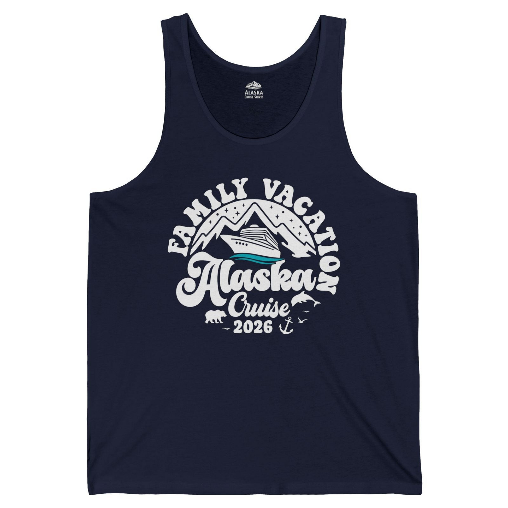 Alaska Family Cruise Shirt Tank Top – Navy – Alaska Cruise Shirts