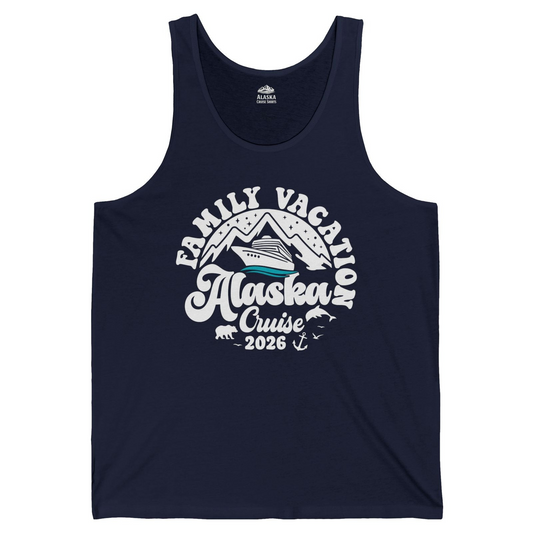 Alaska Family Cruise Shirt Tank Top – Navy – Alaska Cruise Shirts