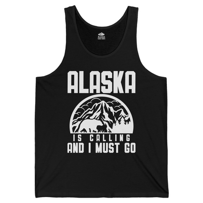 Alaska Is Calling Shirt Tank Top – Black – Alaska Cruise Shirts