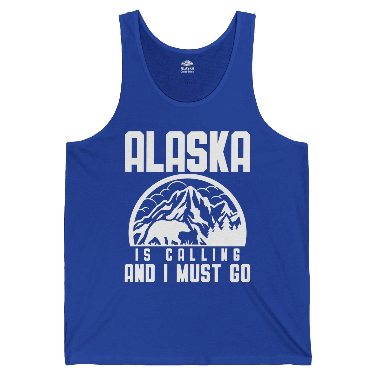 Alaska Is Calling Shirt Tank Top – True Royal – Alaska Cruise Shirts
