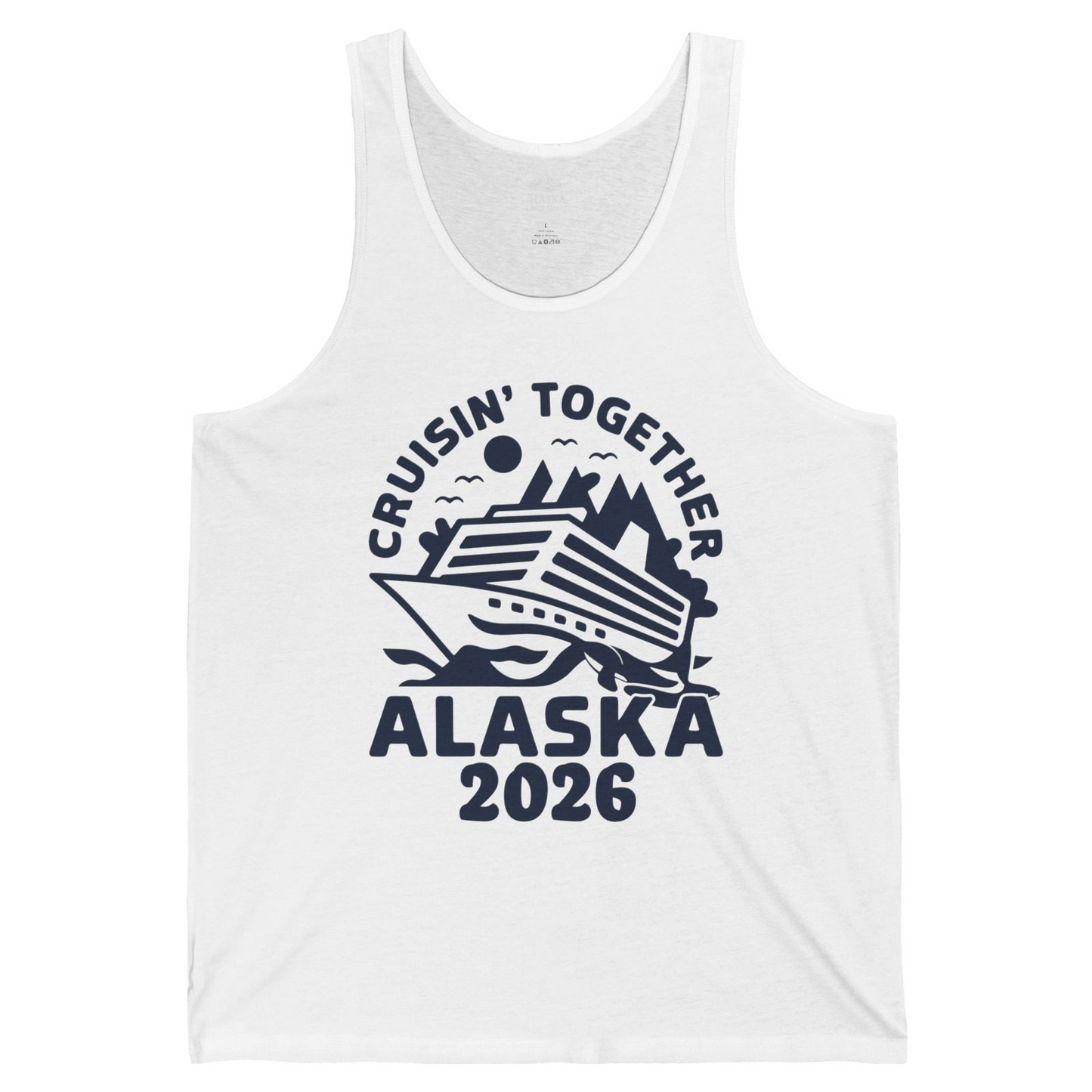 Cruisin Together Alaska Cruise Shirt Tank Top – White – Alaska Cruise Shirts